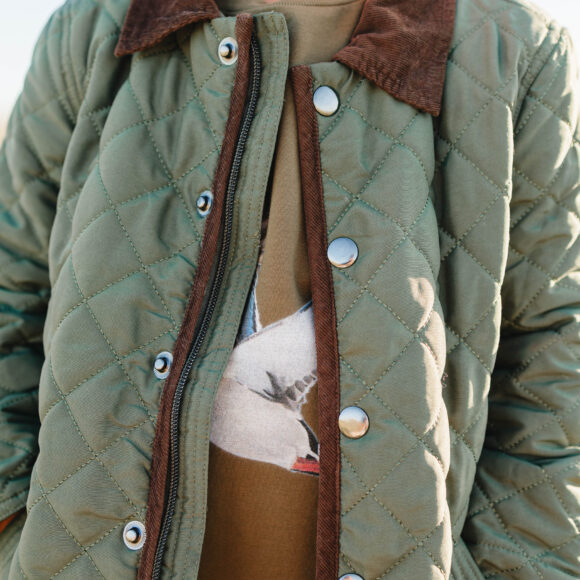 Boys quilted jacket and organic cotton tee