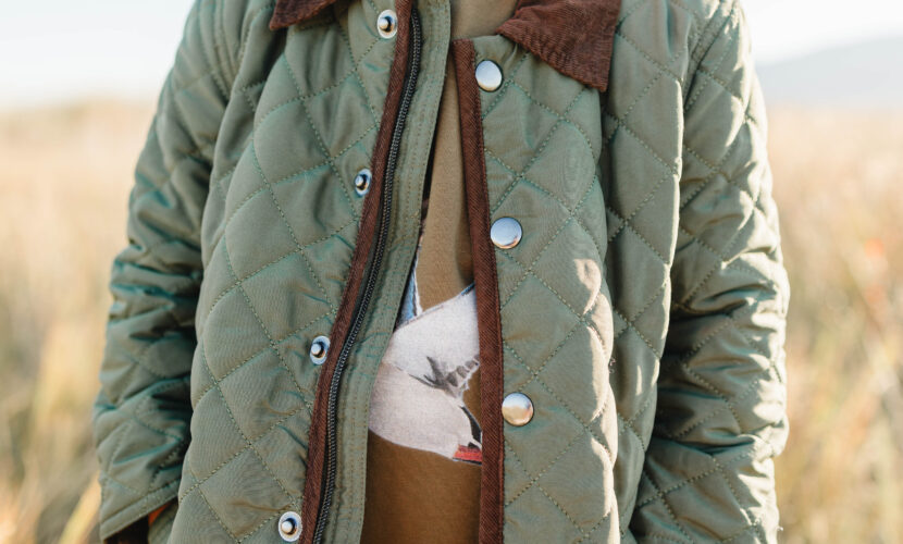 Boys quilted jacket and organic cotton tee